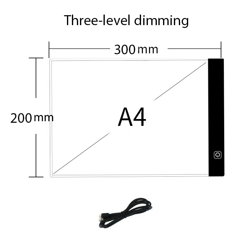 3 Level Dimmable Led Drawing Copy Pad Board for Baby Toy A4 Creativity Painting Educational Toys for Children Gifts