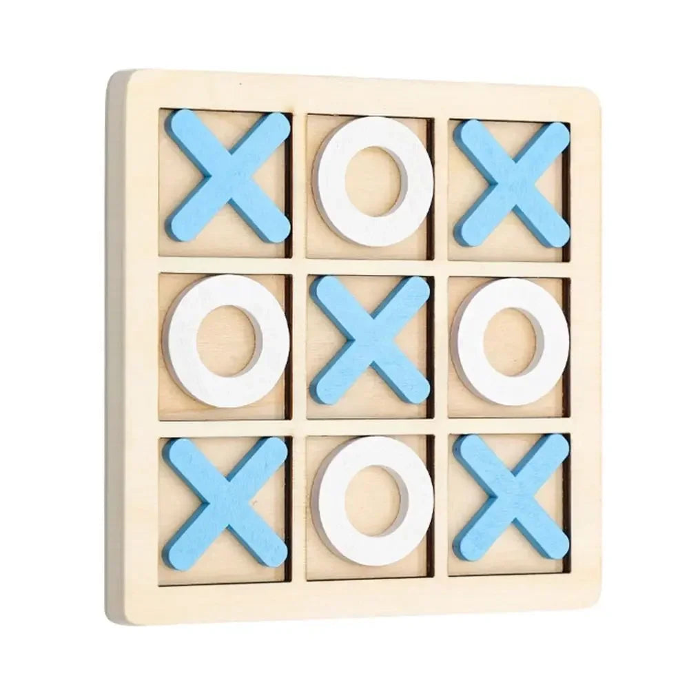 1PC Wooden Board Game Tic Tac Toe 9"x9" Table Toy for Kids Gifts Family Games Desk Decoration Board Game