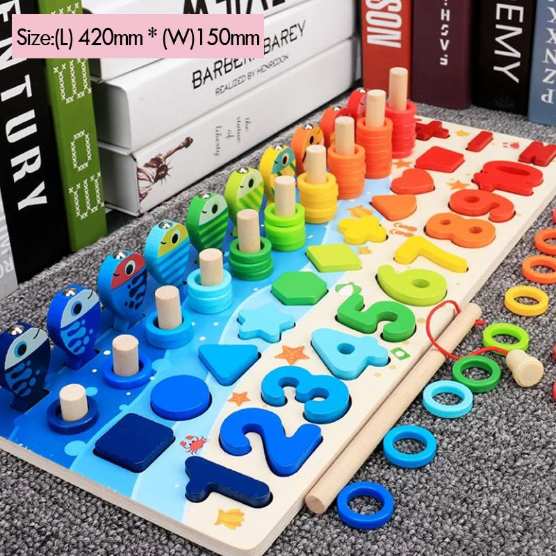 MONTESSORI MATH FISHING GAME - WOODEN EDUCATIONAL TOY FOR KIDS 3+