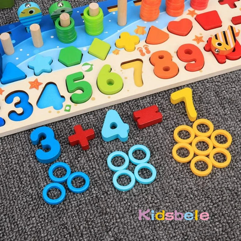 MONTESSORI MATH FISHING GAME - WOODEN EDUCATIONAL TOY FOR KIDS 3+