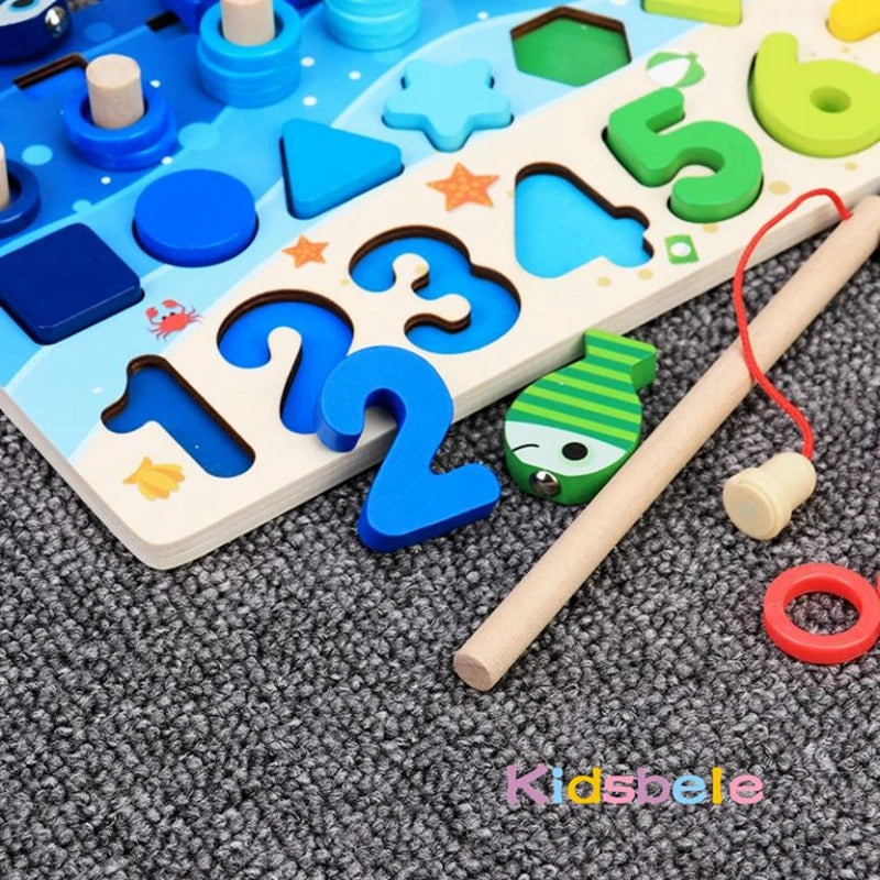 MONTESSORI MATH FISHING GAME - WOODEN EDUCATIONAL TOY FOR KIDS 3+