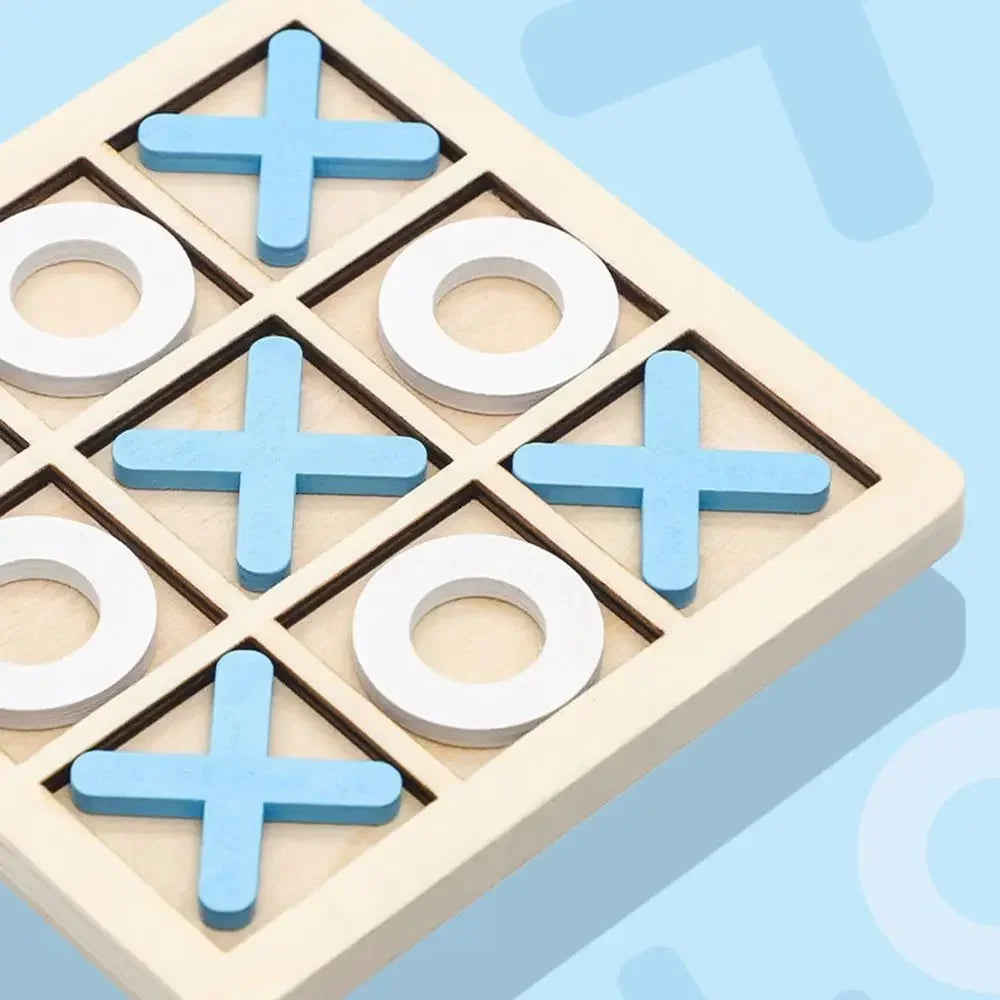 1PC Wooden Board Game Tic Tac Toe 9"x9" Table Toy for Kids Gifts Family Games Desk Decoration Board Game