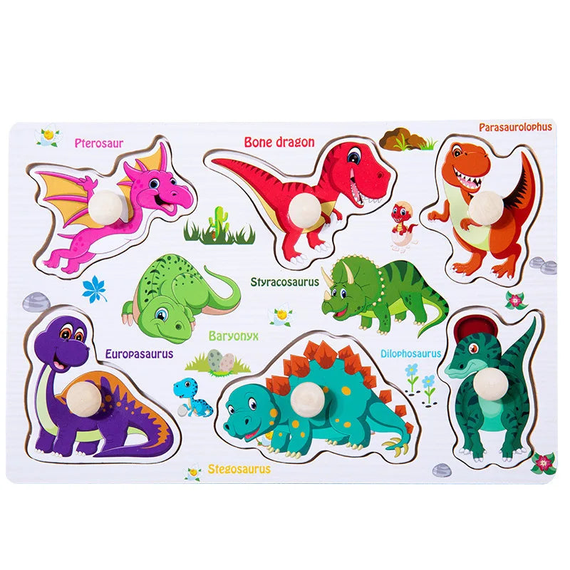 Toddlers Wooden Puzzle Montessori Baby Toys ABC Alphabet Number Shape Matching Board Game Preschool Educational Toy for Kids 2-4