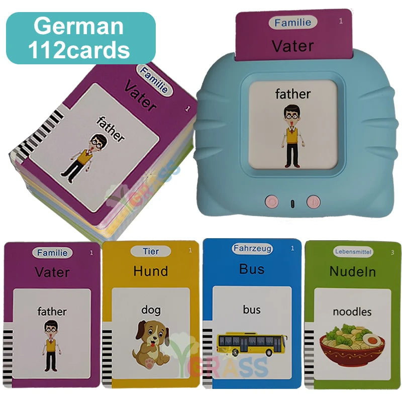 Educational Language And Literacy Learning Toys Talking Flash Cards Kids Games Audio Book Gift Russian Alphabet Spanish French