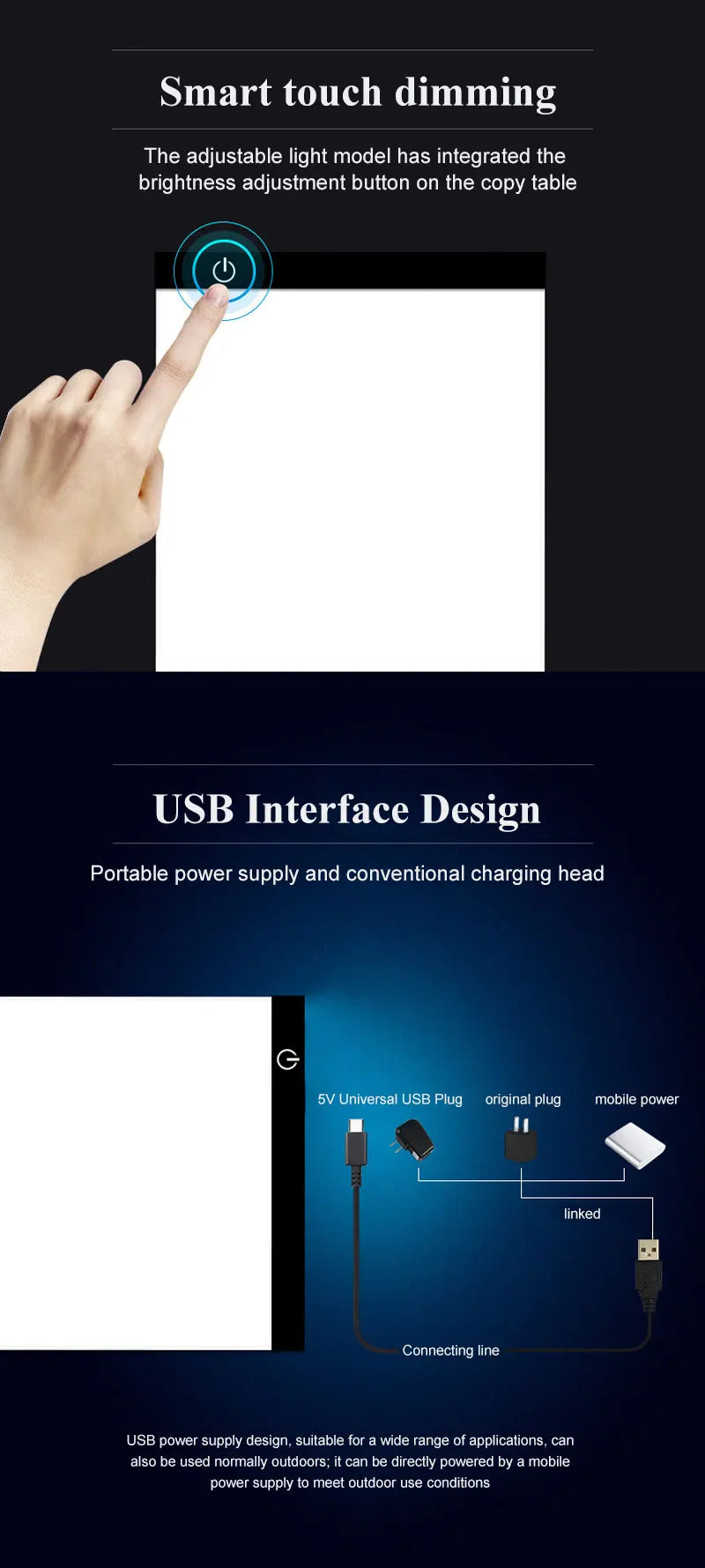 3 Level Dimmable Led Drawing Copy Pad Board for Baby Toy A4 Creativity Painting Educational Toys for Children Gifts