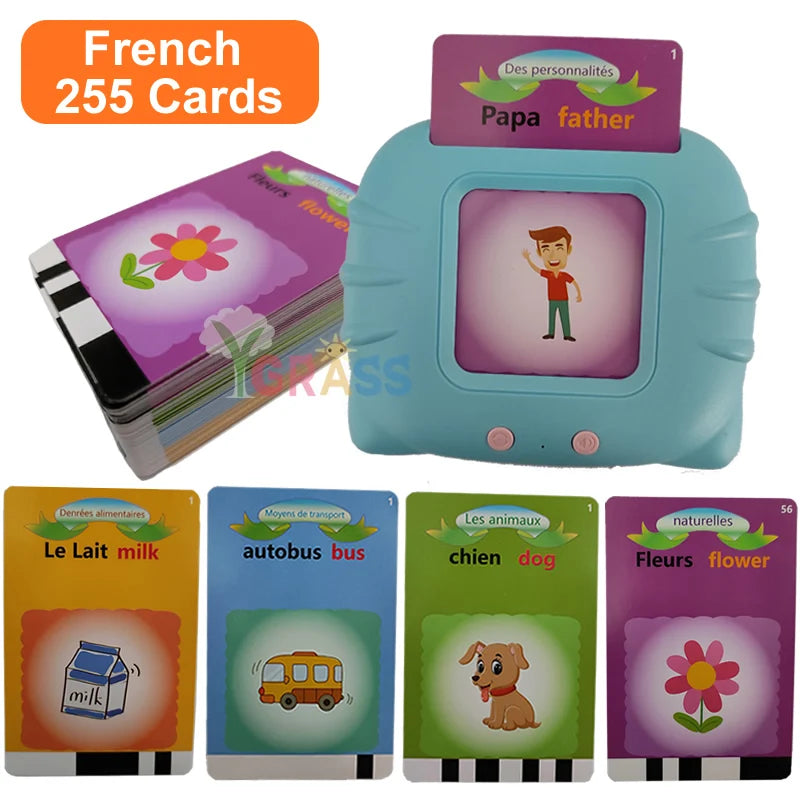 Educational Language And Literacy Learning Toys Talking Flash Cards Kids Games Audio Book Gift Russian Alphabet Spanish French