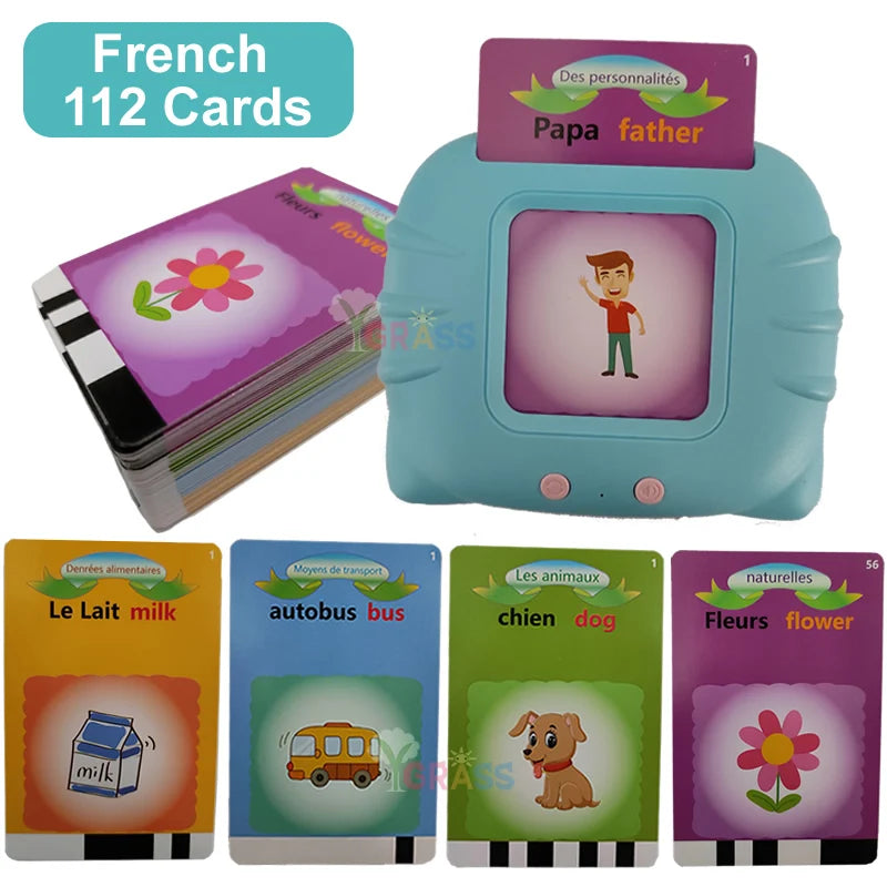 Educational Language And Literacy Learning Toys Talking Flash Cards Kids Games Audio Book Gift Russian Alphabet Spanish French