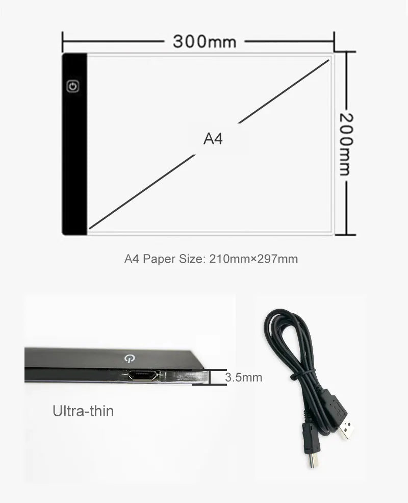 3 Level Dimmable Led Drawing Copy Pad Board for Baby Toy A4 Creativity Painting Educational Toys for Children Gifts