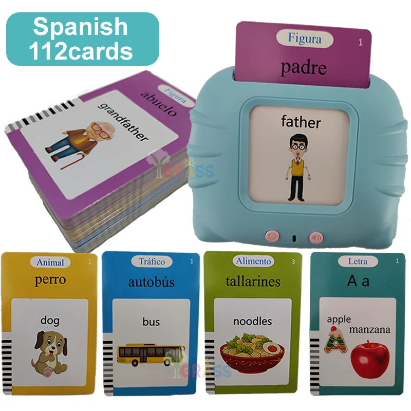 Educational Language And Literacy Learning Toys Talking Flash Cards Kids Games Audio Book Gift Russian Alphabet Spanish French