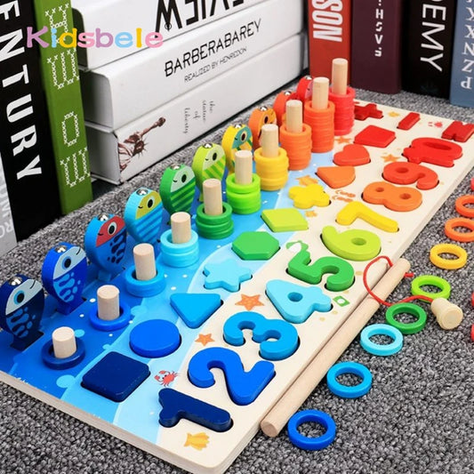 MONTESSORI MATH FISHING GAME - WOODEN EDUCATIONAL TOY FOR KIDS 3+